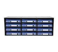 OUKANING Letteratura Organizer per documenti 12/24/48 scomparti, robusta cartella da ufficio in PVC, antiscivolo e antiribaltamento, per documenti, lettere, cavi, per ufficio, ricezione, ufficio (nero