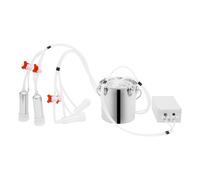 OUKANING Mungitrice elettrica da 5 l per bovini e caprini, mungitrice da 5 litri con contenitore in acciaio inox, mungitrice a pulsazione 43-46 cicli/min, 35-45 kPa regolabile tiralatte per mucche