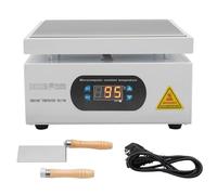 OUKANING Piastra riscaldante per saldatura, 200 x 200 mm, 700 W, piccole piastre riscaldanti 400 °C, mini piastra riscaldante con indicatore LED, saldatura, preriscaldamento, stazione di