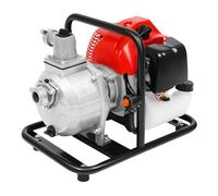 OUKANING Pompa dell'acqua a benzina 1,25 KW, 135 l/min, altezza di mandata 30 m, motore a 2 tempi, risparmio di carburante e silenzioso, per irrigazione, drenaggio e approvvigionamento idrico, con