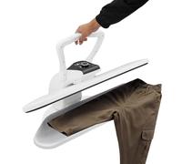 OUKANING Pressa a vapore intelligente da 2200 W, con 5 programmi e serbatoio dell'acqua da 1 l, per nylon, seta, lana, cotone, lino, con protezione contro il surriscaldamento (bianco)