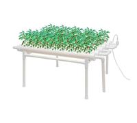 OUKANING Sistema di coltivazione idroponica a 1/3 strati, Indoor Garden Hydroponics Growing System PVC, risparmio d'acqua (tipo B: 1 strato, 54 fori)