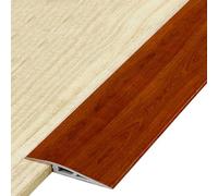 OUKEJNM - Divisorio in vinile per pavimenti, autoadesivo, si sovrappongono ai bordi, riduttore, striscia di transizione per porte e pavimenti, altezza inferiore a 1,9 cm, design con venature del legno