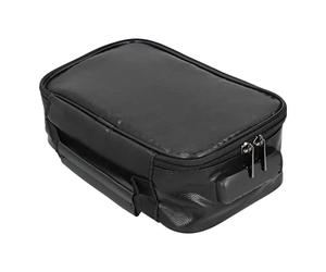 OUKENS Borsa per Documenti ignifuga con Serratura, Scatola Portadocumenti ignifuga Impermeabile con Cerniera Piccola Borsa per Documenti ignifuga Portatile Adatta per Viaggi in Ufficio a casa (Nero)