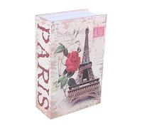 OUKENS Cassaforte per Libri di Deviazione, Cassetta di Sicurezza Segreta per Libri di Dizionario, Cassetta di Sicurezza con Combinazione di Diversione per Gioielli per La Casa(Paris Tower)