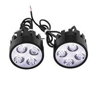 OUKENS Faretto per moto, 2400 lumen LED Faretto per nebbia di guida, Faro per moto universale per la maggior parte dei fari/Faretto per moto Barche Auto Camion