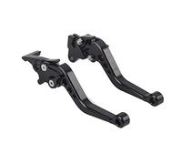 OUKENS Leva della frizione del freno, 2 pezzi Unniversal Motocicletta in lega di alluminio regolabile per dispositivo di frenatura del manubrio del manubrio(Nero)