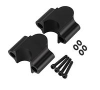 OUKENS Morsetto riser manubrio moto universale in lega di alluminio adatto per manubrio da 7/8 '' 22 mm per bici da cross(Nero)