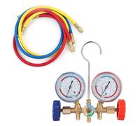 OUKENS Strumenti di condizionamento d'Aria refrigerante, Strumenti di condizionamento d'Aria refrigerante Set di misuratori collettori diagnostici CA con Kit Tubo e Gancio