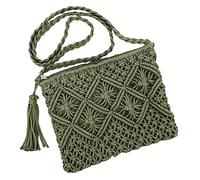 oukesin Pochette da donna piccola a tracolla in cotone,Verde militare
