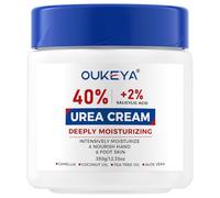 OUKEYA 350g Crema Urea 40% con Acido Salicilico 2%, Crema Urea Mani per Talloni Screpolati, Ginocchia, Gomiti, Krema Secchi e Screpolati per Pelle Secca, Esfoliante, Rimuove Calli e Duroni