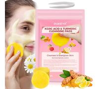 OUKEYA Dischetti Viso alla Curcuma e Acido Kojic, 40 Pezzi Esfolianti Delicati Dischetti Acido Cogico e Turmeric, Idratanti e Lenitivi Toner Pads per Pulizia Viso