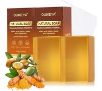 OUKEYA Kojic Acid Soap - 2 Barrette da 115g + 2 Solid Soap Net - Formula Avanzata con Acido Ialuronico 3D, Retinolo, Olio di Avocado