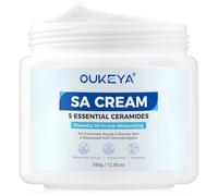 OUKEYA SA Crema Levigante con 5 Ceramidi Essenziali, Acido Salicilico & Acido Laluronico, SA Lozione Corpo per Pelle Ruvida e Irregolare, Idratante Esfoliante, Crema Viso, Mani e Piedi, 350g/12,35 oz