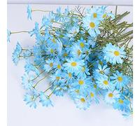 OUKEYI - 12 confezioni di fiori artificiali artificiali di seta artificiale, resistenti ai raggi UV, fiori selvatici finti per esterni, con steli vegetali, arbusti, piante, composizioni