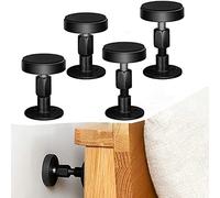 OUKEYI 4 pezzi di telaio per letto filettato regolabile anti-agitazione, tappi per testiera, tappi per letti, testiera da parete, fissaggio anti-agitazione per letti, armadi, divani, 30-68 mm (nero)