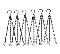 OUKEYI 6 pezzi catena da appendere, resistente 62 cm, catena di ricambio zincata da appendere per piante da giardino a 3 punti per esterni o interni, per mangiatoia per uccelli, lanterne e fioriere