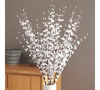 OUKEYI 8 fiori di gelsomino artificiali a stelo lungo 75 cm, bouquet di fiori finti per hotel, casa, ufficio, cucina, camera da letto, feste di nozze, decorazioni fai da te (bianco)