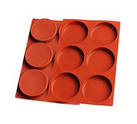 OUKEYI Confezione da 2 stampi grandi per torte, in silicone, rotondi, in resina, antiaderenti, per mousse, torte, cioccolato, crema pasticcera, muffin, panini, uova