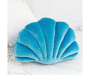 OUKEYI Cuscini a conchiglia, cuscini con accenti a forma di conchiglia, simpatico cuscino a conchiglia per divano letto, poltrona, casa, soggiorno, camera da letto, ufficio, cuscino da pavimento (13 x