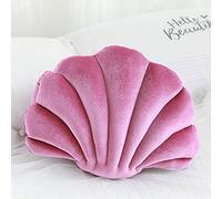 OUKEYI Cuscini a forma di conchiglia, graziosi cuscini a forma di conchiglia, per divano, letto, sedia, casa, soggiorno, camera da letto, ufficio, cuscino da pavimento (33 x 25,4 cm) (vinaccia)