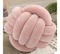 OUKEYI Cuscini morbidi a sfera con nodo, 25 cm, rotondi, decorazione per la camera dei bambini, cuscini decorativi per casa, camera da letto, divano, letto, pavimento (rosa)