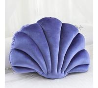 OUKEYI Cuscino a forma di conchiglia, grazioso cuscino a forma di conchiglia, per divano, letto, sedia, casa, soggiorno, camera da letto, ufficio, cuscino da pavimento (33 x 25,4 cm) (viola)