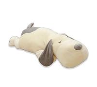 OUKEYI Cuscino da abbracciare con cane che dorme, molto morbido cucciolo di peluche giocattolo regalo grigio 53,3 cm