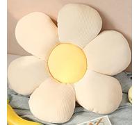 OUKEYI Cuscino da Pavimento a Forma di Margherita, Oversize per Sedia, Decorazione Casa per Bambini, Ragazze, Donne - Regalo Elegante (Margherita Bianca)