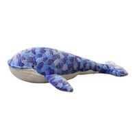 OUKEYI Cuscino di peluche a forma di balena, grande, blu, idea regalo per bambini, 70 cm