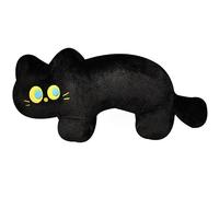 OUKEYI Cuscino di peluche a forma di gatto, gatto nero, morbido peluche Kawaii, per bambini, compleanno, fidanzata, San Valentino (40 cm)