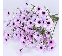 OUKEYI Fiori artificiali 12 fasci di seta artificiale margherita fiori finti resistenti ai raggi UV, composizioni per la casa, il giardino per la decorazione (lavanda)