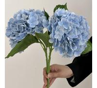 OUKEYI Fiori artificiali di ortensia, 2 pezzi, fiori di seta realistici a stelo lungo, 60 cm, grandi e realistici al tatto, bouquet di ortensie finte per casa, matrimoni, centrotavola, decorazione