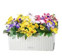 OUKEYI Fiori artificiali per esterni, resistenti ai raggi UV, viole del pensiero artificiali, fiori selvatici, margherite, per casa, matrimonio, cucina, giardino, tavolo, centrotavola, decorazione per