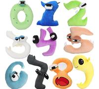 OUKEYI Number Lore - Cuscino di peluche a forma di numero, 5 pezzi, 0-4, per bambini e adulti, scelta di compleanno per fan