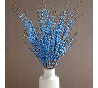 OUKEYI OUKEYI-100882 - Bouquet di fiori finti di gelsomino artificiale, 8 pezzi, lunghezza 74,9 cm, per matrimoni, casa, feste, ufficio, feste, decorazioni fai da te (celeste), 8 pezzi