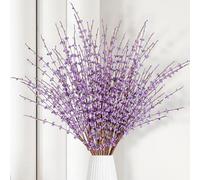 OUKEYI OUKEYI-100882 - Bouquet di fiori finti di gelsomino artificiale, 8 pezzi, lunghezza 74,9 cm, per matrimoni, casa, feste, ufficio, feste, decorazioni fai da te (viola chiaro), 8 pezzi