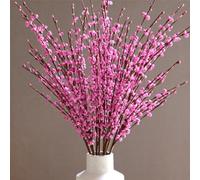OUKEYI OUKEYI-100882 - Bouquet di fiori finti di gelsomino artificiale, 8 pezzi, lunghezza 74,9 cm, per matrimoni, casa, feste, ufficio, feste, decorazioni fai da te (rosa scuro), 8 pezzi