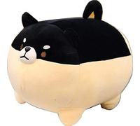 OUKEYI Peluche a forma di Shiba Inu, peluche a tema anime Corgi Kawaii, regalo per ragazze e ragazzi (40,6 cm, nero)