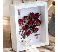 OUKEYI Vetrina in vetro per porta in legno, 8 x 10, colore: bianco