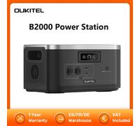 OUKITEL B2000 Power Station Batteria LiFePO4 da 2048 Wh 2 porte di espansione Caricatore solare da 200 W Adatto per viaggi all'aperto a casa