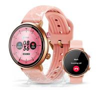 OUKITEL BT60 Smartwatch Donna 9.2mm Quadrante Sottile, 1,32" HD 466 * 466 Orologio Donna Sport 256M，Smart Watch Fisiologia Femminile, 5ATM Impermeabile Cardiofrequenzimetro Sonno per Android iOS Pink