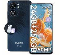 OUKITEL C58 Pro Smartphone Android 14-24GB RAM+256GB ROM(TF 1TB) Cellulare 6.7" HD+ 90Hz 5150mAh Telefono Cellulare Offerta 50MP+8MP Camera NFC/3 Slot/Fingerprint/Face ID/3.5mm Jack/OTG,nero