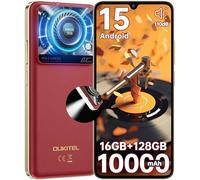 OUKITEL C60 Smartphone Android 15-10000mAh Telefono Cellulare 16GB RAM + 128GB ROM(TF 1TB) Cellulari 4G,6.88" HD+ 90Hz,AL 110 dB/Torcia 120 Lumen/13MP+8MP/Impronta digitale/Face ID/Dual SIM/OTG,Rosso