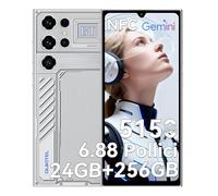 OUKITEL C61 GT Smartphone Gaming Android, 24GB RAM+256GB ROM Telefono, Display 6,88" HD+ 90Hz Cellulare 5150mAh, 13MP+5MP, 4G Dual SIM Cellulari e Smartphone NFC/Face ID/Impronta/OTG/Argento - 2026