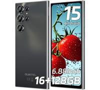 OUKITEL C61 Smartphone Android 15, 16GB+128GB/1TB Smartphone 2025, 6.88" HD+ Telefono Cellulare, 5150mAh Cellulari, 13MP+5MP Telefono Gaming, Dual SIM/Face ID/Fingerprint, Nero