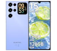 OUKITEL C62 Smartphone Android 15 - Display 6.88" HD+ 90Hz & 1.81" Schermo Posteriore, 16GB RAM+128GB ROM/1TB Telefono Cellulare, 5150mAh Cellulari, 13MP+5MP, Dual SIM 4G/Face ID/Fingerprint/OTG- Blu