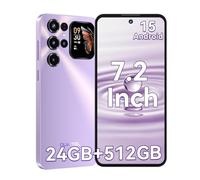 OUKITEL C68 Plus Smartphone Android 15, Gemini AI Cellulare, 24GB+512GB/1TB, 7.2''HD with 1.8" Sub Display +120Hz Telefono Cellulare, 64MP, 6000mAh, Octa Core/Dual SIM/NFC/OTG/Fingerprint/Face ID/GPS