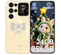 OUKITEL C68 PLUS Smartphone Android - 7.2"HD+ Schermo Grande 120Hz & 1.81" Schermo Posteriore, 24GB RAM+256GB ROM/1TB Telefono Cellulare, 64MP+8MP,6000mAh Cellulari,Dual SIM 4G/Face ID/Fingerprint/NFC