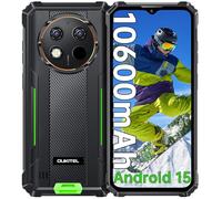 OUKITEL G1S Rugged Smartphone 2026-10600mAh Android 15 Telefono Indistruttibile - 8GB RAM + 128GB ROM 6.52" HD Cellulare Antiurto,13MP+5MP Impermeabile IP68/Dual SIM 4G/Face ID/NFC/OTG/GPS Verde